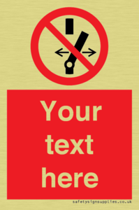 Custom prohibition Do not alter the state of the switch